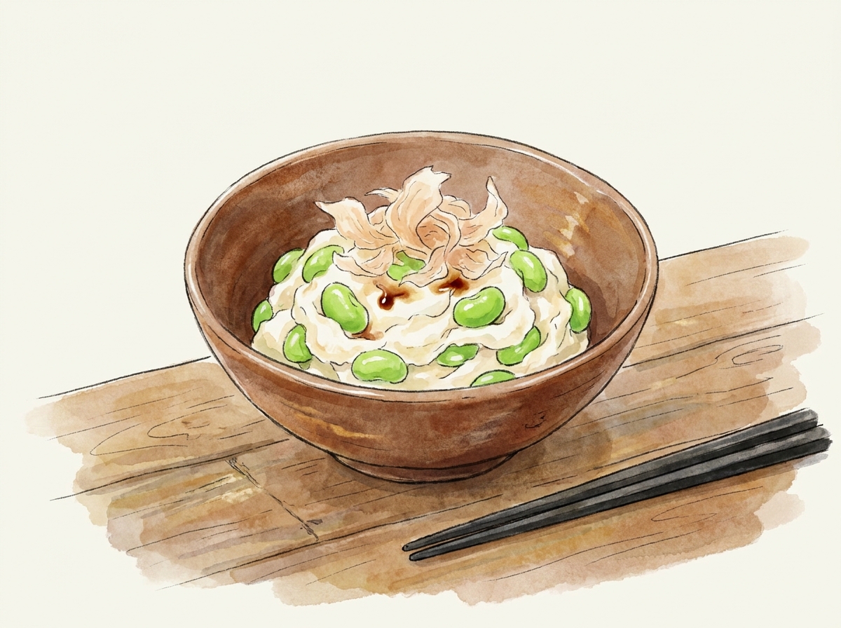 だだちゃ豆のクリームチーズおかか和え