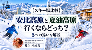 【スキー場比較】安比高原と夏油高原はどっちへ行くべき？5つの違いを解説のサムネ
